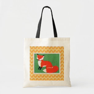 Bolso De Tela Impresión del Fox rojo del vintage
