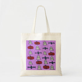 Bolso De Tela Impresión divertida Purple Halloween