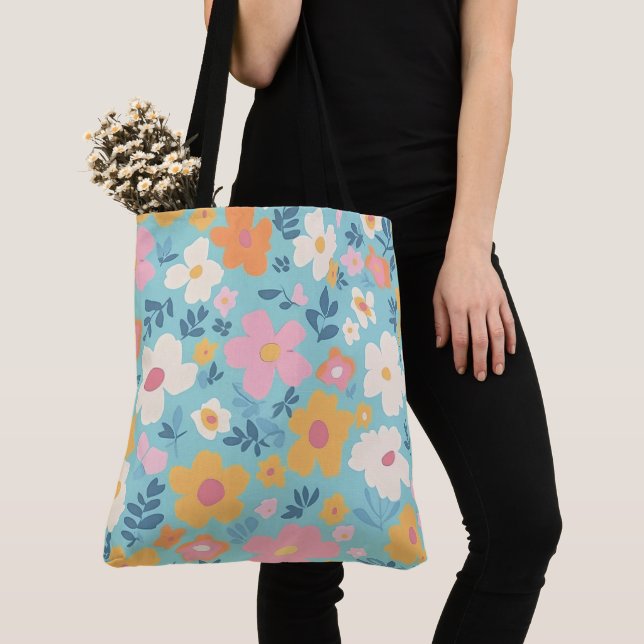 Bolso De Tela Impresión floral de verano (Detalle)