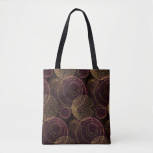 Bolso De Tela Impresión geométrica de oro de lujo
