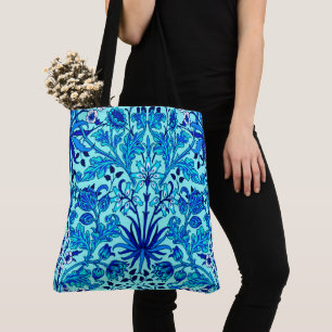 Bolso De Tela Impresión hidráulica William Morris, Aqua y Turquo
