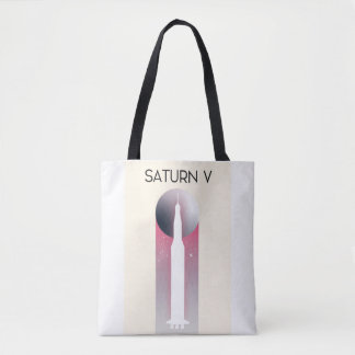 Bolso De Tela Impresión ilustrativa del Arte Espacial Apollo Sat