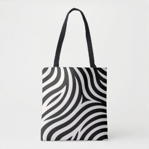Bolso De Tela Impresión moderna de rayas de cebra