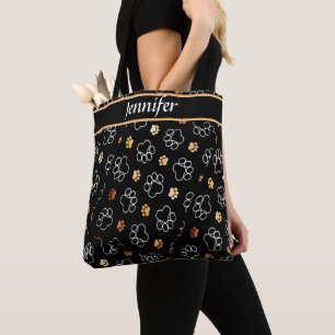 Bolso De Tela Impresión personalizada de gatos y perros
