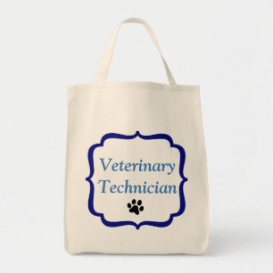 Bolso De Tela Impresión Soporte-Negra Técnico-Azul veterinaria