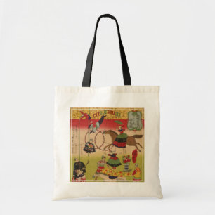 Bolso De Tela Impresión Triptych Muestra Circo En Yasukuni Jinja