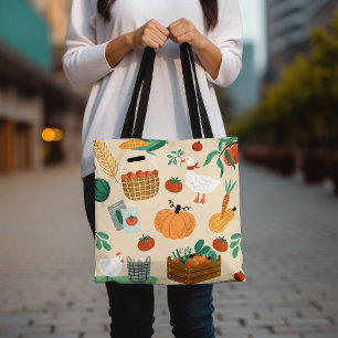 Bolso De Tela Impresión vegetal reutilizable en el mercado de lo