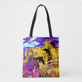 Bolso De Tela Impresionado por tres