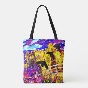 Bolso De Tela Impresionado por tres