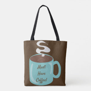 Bolso De Tela Impresionante Copa Gigante de Café