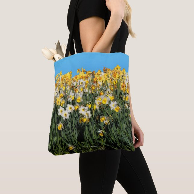 Bolso De Tela Impresionante fotografía floral de dos tonalidades (Detalle)