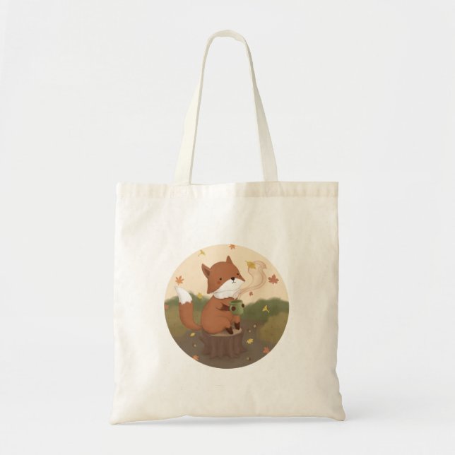Bolso De Tela Impresionante otoño: Fox (Frente)