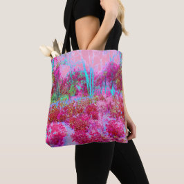 Bolso De Tela Impresionante paisaje de jardines rojos y rosados