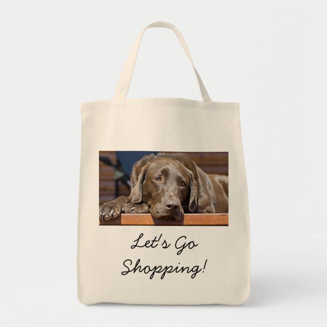 Bolso De Tela Impresionante recuperación de Labrador de chocolat (Frente)