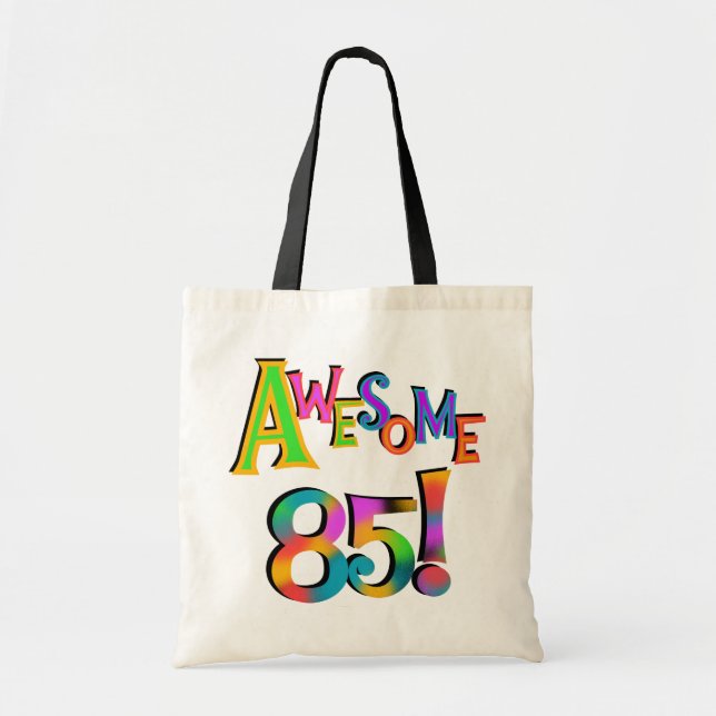 Bolso De Tela Impresionantes camisetas de cumpleaños 85 y regalo (Frente)