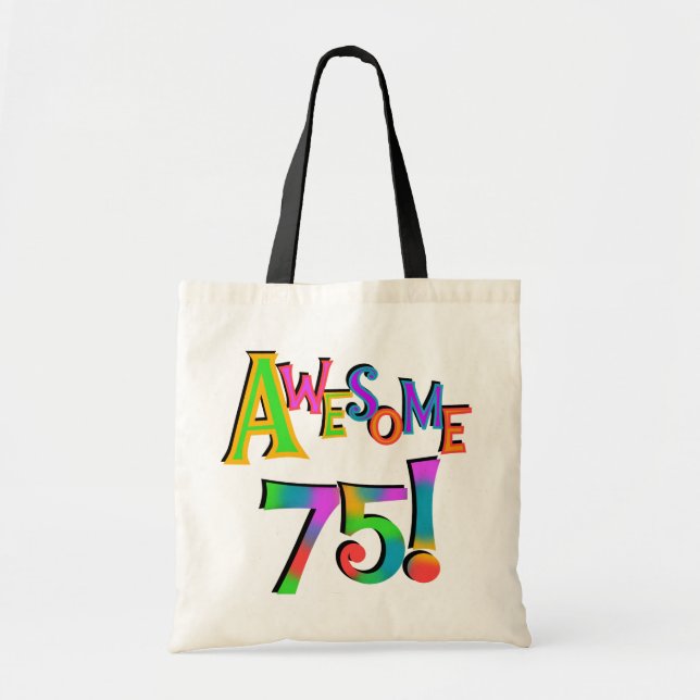 Bolso De Tela Impresionantes camisetas y regalos de 75 cumpleaño (Frente)