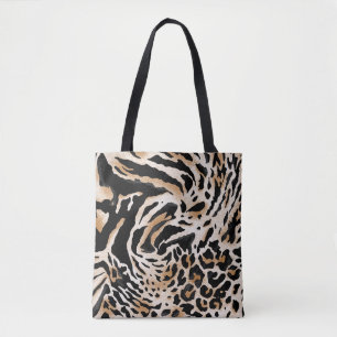 Bolso De Tela Impresiones animales: Tigre de cebra leopardo