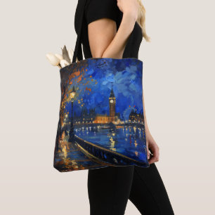 Bolso De Tela Impresionismo Nocturno de Londres