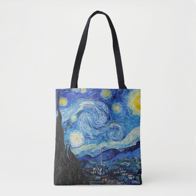 Bolso De Tela Impresionismo Vincent Van Gogh Starry Starry Night (Anverso)