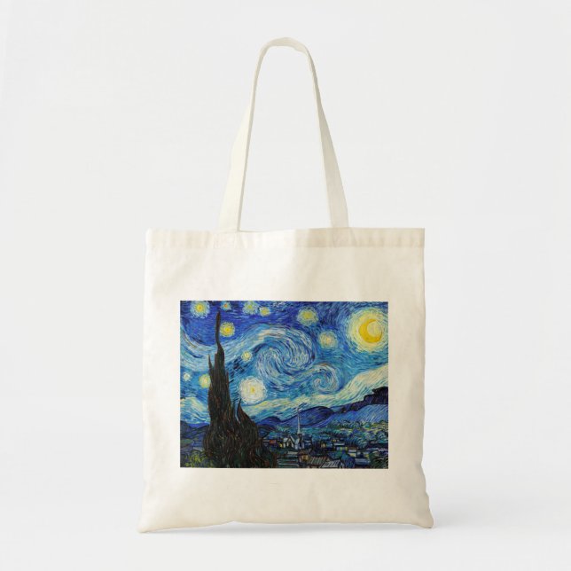 Bolso De Tela Impresionismo Vincent Van Gogh Starry Starry Night (Frente)