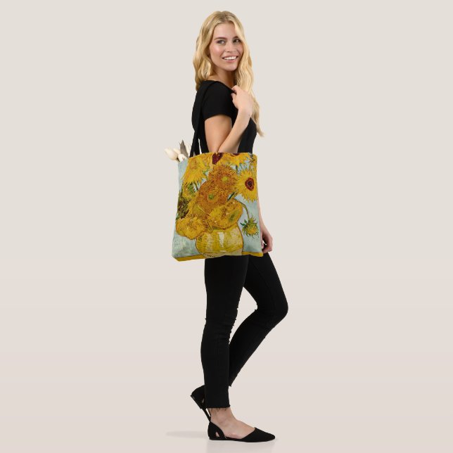 Bolso De Tela Impresionista de Vincent Van Gogh 12 Sunflowers (Puesto)