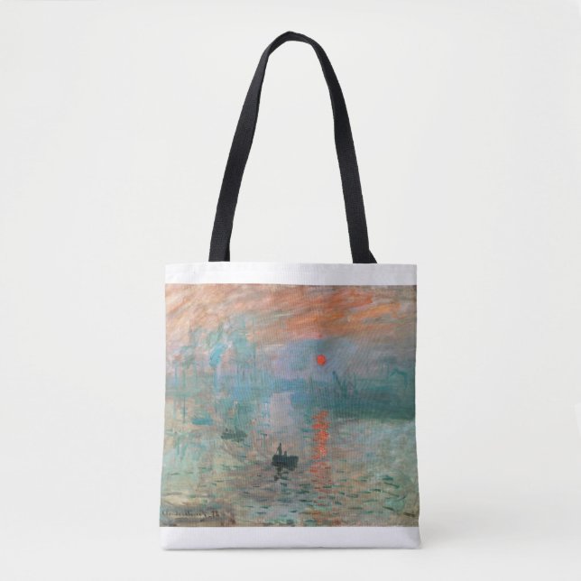 Bolso De Tela Impression, Sunrise 1872 Claude Monet (Anverso)