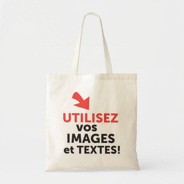 Bolso De Tela Imprimos vos diseños en ligne DIY en Français (Frente)