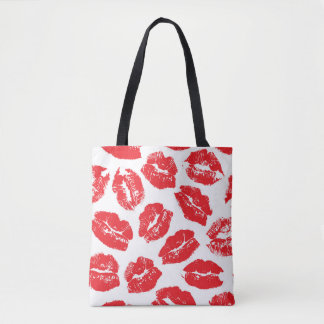 Bolso De Tela Imprint Kiss Red Lips: Vieja sin Marea