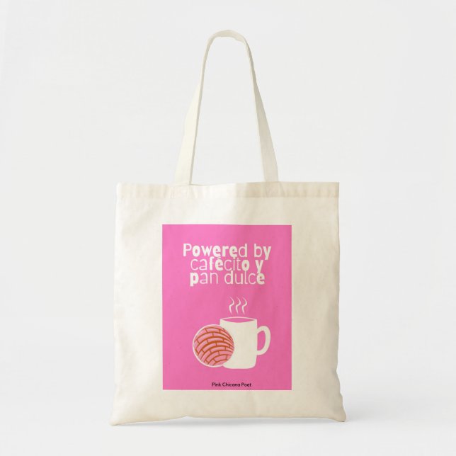 Bolso De Tela Impulsado por Cafecito y Pan Dulce (Frente)