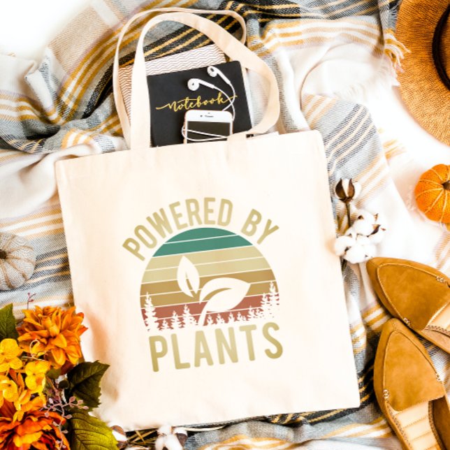 Bolso De Tela Impulsado por plantas Vegan Retro Arcoiris (Subido por el creador)