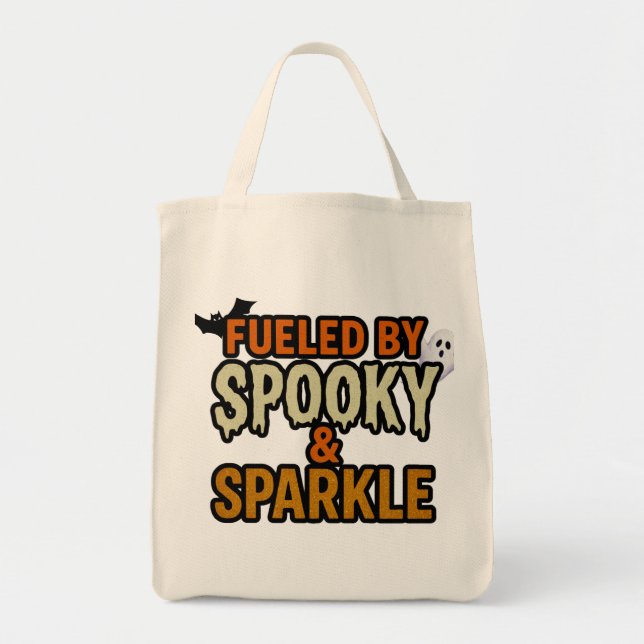 Bolso De Tela Impulsado por Spooky & Sparkle Halloween Tote Bag (Frente)