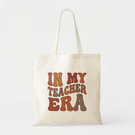 Bolso De Tela In My Teacher Era Retro Wavy Typography