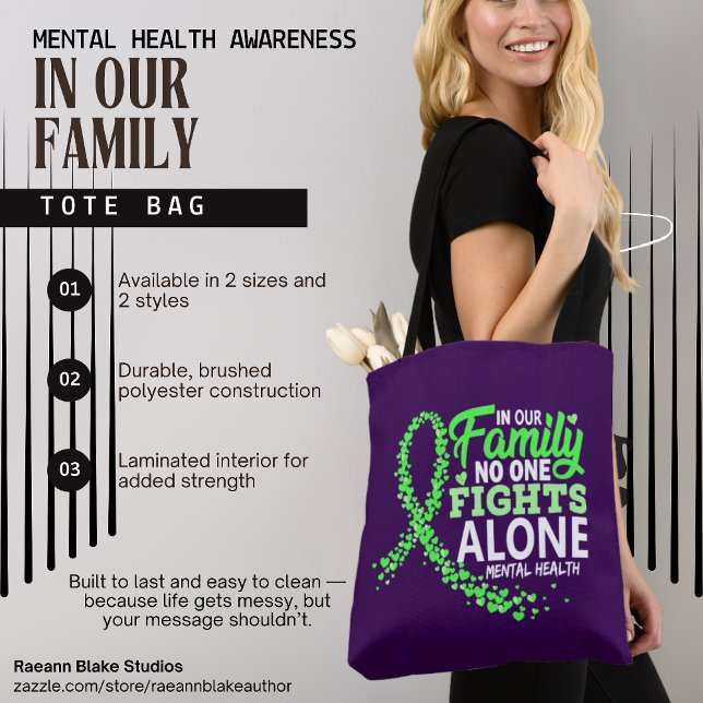 Bolso De Tela "In Our Family" Mental Health Awareness Tote Bag (Subido por el creador)