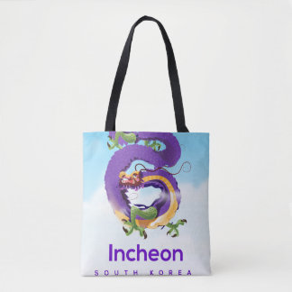Bolso De Tela Incheon Corea del Sur Dragón