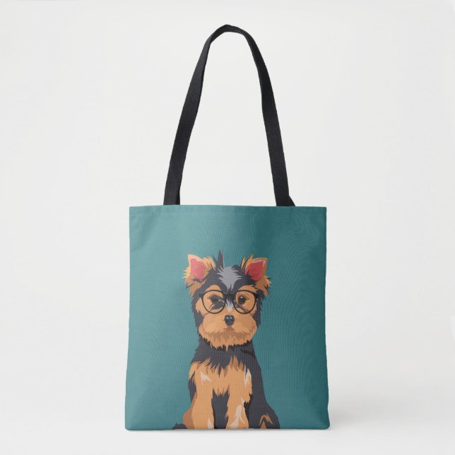 Bolso De Tela Inconformista lindo poco Yorkshire Terrier (Anverso)