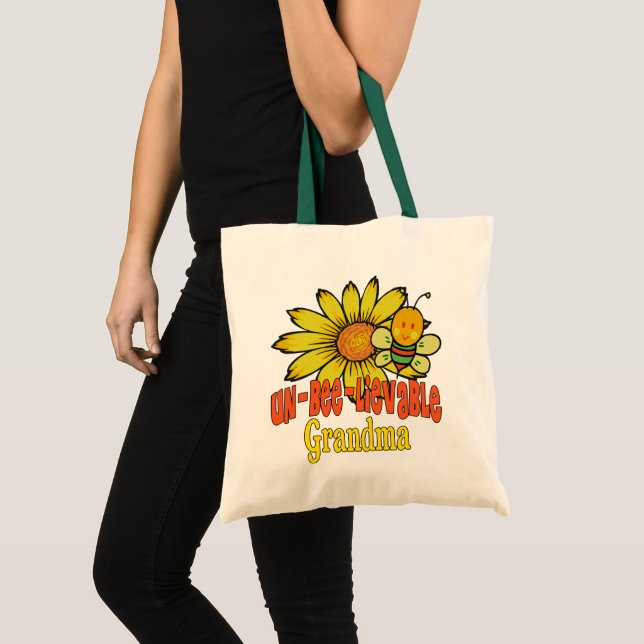 Bolso De Tela Increíble abuela girasoles y abejas (Anverso (producto))