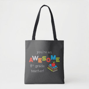 Bolso De Tela Increíble aprecio de docente de octavo grado