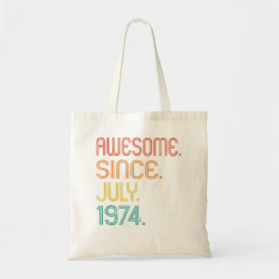 Bolso De Tela Increíble desde julio de 1974 48º cumpleaños 48 añ
