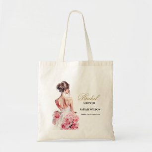 Bolso De Tela Increíble ducha de novia con vestido de boda con u