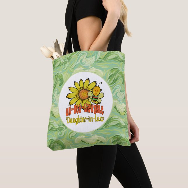 Bolso De Tela Increíble hijastro girasoles y abejas (Detalle)