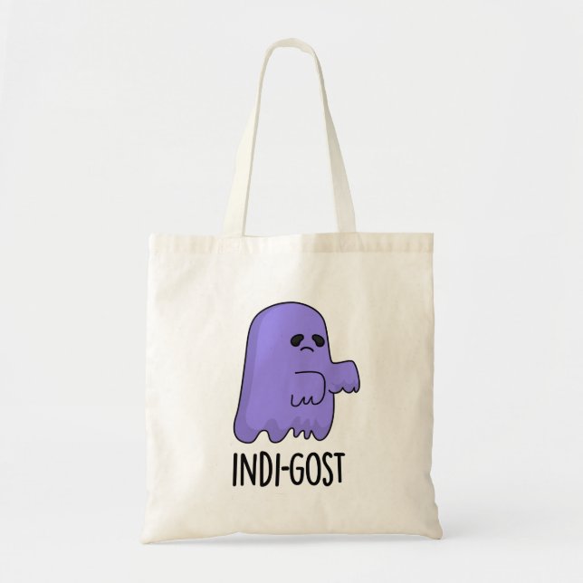Bolso De Tela Indi-gost Funny Halloween Indigo Ghost Pun (Frente)