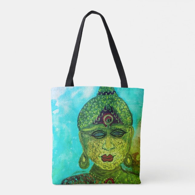 Bolso De Tela India inspiró el Tote del Hombro Buda (Reverso)