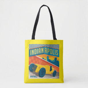Bolso De Tela Indianápolis, Indiana   Racer de vintage