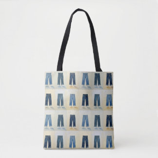 Bolso De Tela Indigo Iconos Painterly Denim Art Denimhead