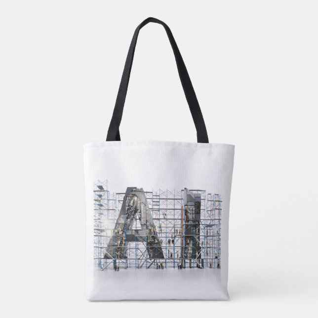Bolso De Tela Industrial Letterform – AI (Reverso)