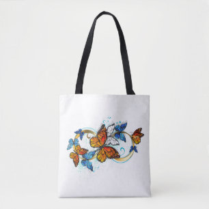 Bolso De Tela Infinidad de Mariposas Monarca