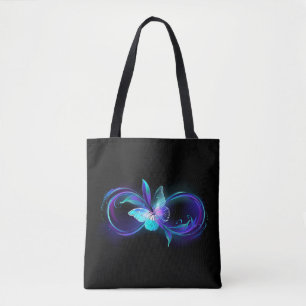 Bolso De Tela Infinito brillante con mariposa mágica