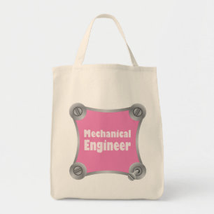 Bolso De Tela Ingeniera Mecánica Rosa