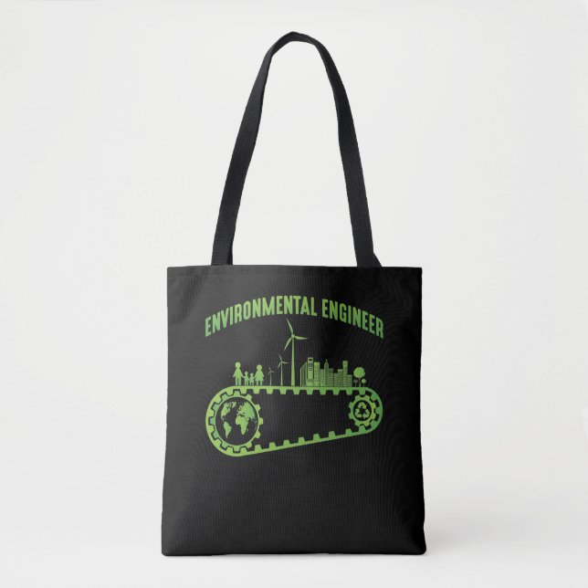 Bolso De Tela Ingeniería ambiental (Anverso)