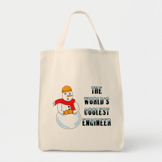 Bolso De Tela Ingeniero Coolest Snowman (Frente)